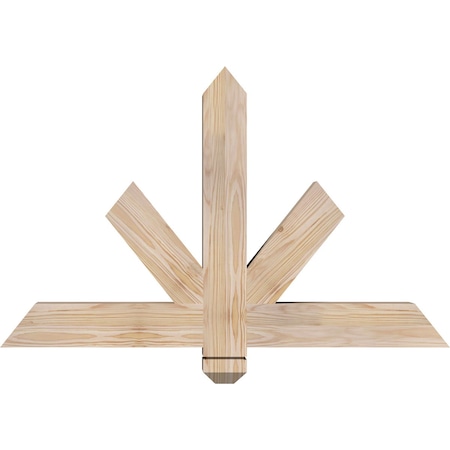 Ekena Millwork Kennewick Smooth Timber Gable Bracket, Douglas Fir, 36"W x 23"H x 3 1/2"D x 3 1/2"F, 15/12 Pitch GBW036X23X0404KEN00SDF